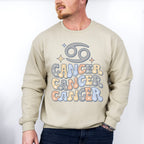 Groovy Cancer Design - Zodiac & Horoscopes Unisex Crewneck T-Shirt Sweatshirt Hoodie