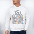 Groovy Cancer Design - Zodiac & Horoscopes Unisex Crewneck T-Shirt Sweatshirt Hoodie