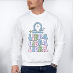Groovy Libra Design - Zodiac & Horoscopes Unisex Crewneck T-Shirt Sweatshirt Hoodie