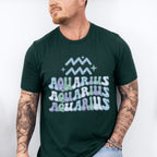 Groovy Aquarius Design - Zodiac & Horoscopes Unisex Crewneck T-Shirt Sweatshirt Hoodie