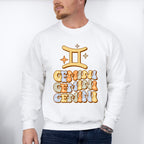 Groovy Gemini Design - Zodiac & Horoscopes Unisex Crewneck T-Shirt Sweatshirt Hoodie