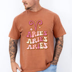 Groovy Aries Design - Zodiac & Horoscopes Unisex Crewneck T-Shirt Sweatshirt Hoodie