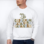 Groovy Capricorn Design - Zodiac & Horoscopes Unisex Crewneck T-Shirt Sweatshirt Hoodie