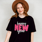 Happy New Year Glitter Design - New Years Unisex Crewneck T-Shirt Sweatshirt Hoodie