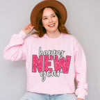 Happy New Year Glitter Design - New Years Unisex Crewneck T-Shirt Sweatshirt Hoodie