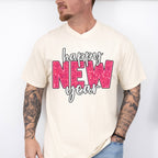Happy New Year Glitter Design - New Years Unisex Crewneck T-Shirt Sweatshirt Hoodie