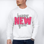 Happy New Year Glitter Design - New Years Unisex Crewneck T-Shirt Sweatshirt Hoodie