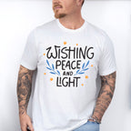 Wishing Peace And Light - Hanukkah Unisex Crewneck T-Shirt Sweatshirt Hoodie