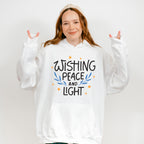 Wishing Peace And Light - Hanukkah Unisex Crewneck T-Shirt Sweatshirt Hoodie