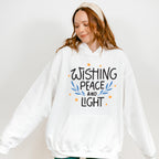 Wishing Peace And Light - Hanukkah Unisex Crewneck T-Shirt Sweatshirt Hoodie