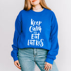 Keep Calm And Eat Latkes - Hanukkah Unisex Crewneck T-Shirt Sweatshirt Hoodie