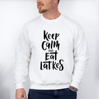 Keep Calm And Eat Latkes - Hanukkah Unisex Crewneck T-Shirt Sweatshirt Hoodie