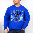 Let's Get Lit - Hanukkah Unisex Crewneck T-Shirt Sweatshirt Hoodie