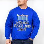 Wishing Peace And Light - Hanukkah Unisex Crewneck T-Shirt Sweatshirt Hoodie