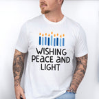 Wishing Peace And Light - Hanukkah Unisex Crewneck T-Shirt Sweatshirt Hoodie