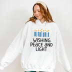 Wishing Peace And Light - Hanukkah Unisex Crewneck T-Shirt Sweatshirt Hoodie