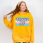 Trans AF Trans Flag Design - Transsexual Unisex Crewneck T-Shirt Sweatshirt Hoodie