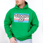 Trans AF Trans Flag Design - Transsexual Unisex Crewneck T-Shirt Sweatshirt Hoodie