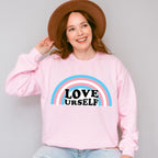 Rainbow Love Yourself Design - Transsexual Unisex Crewneck T-Shirt Sweatshirt Hoodie