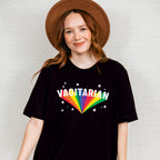Rainbow Vagitarian Sparkles Design - Lesbian Unisex Crewneck T-Shirt Sweatshirt Hoodie