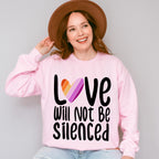 Love Will Not Be Silenced - Lesbian Unisex Crewneck T-Shirt Sweatshirt Hoodie