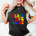 Peace Love Pride - Gay Unisex Crewneck T-Shirt Sweatshirt Hoodie