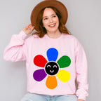 Colorful Smiley Flower - Gay Unisex Crewneck T-Shirt Sweatshirt Hoodie