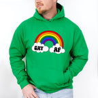 Gay AF Rainbow Design - Gay Unisex Crewneck T-Shirt Sweatshirt Hoodie