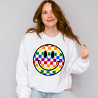 Colorful Smiley Design - Gay Unisex Crewneck T-Shirt Sweatshirt Hoodie