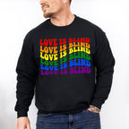 Groovy Love Is Blind Design - Gay Unisex Crewneck T-Shirt Sweatshirt Hoodie