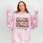 Good Vibes Only Colorful Leopard Design - Good Vibes Unisex Crewneck T-Shirt Sweatshirt Hoodie
