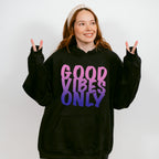 Good Vibes Only Purple Gradient Design - Good Vibes Unisex Crewneck T-Shirt Sweatshirt Hoodie