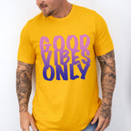 Good Vibes Only Purple Gradient Design - Good Vibes Unisex Crewneck T-Shirt Sweatshirt Hoodie