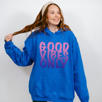 Good Vibes Only Purple Gradient Design - Good Vibes Unisex Crewneck T-Shirt Sweatshirt Hoodie