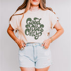 Good Vibes Only Green Design - Good Vibes Unisex Crewneck T-Shirt Sweatshirt Hoodie