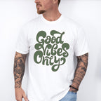Good Vibes Only Green Design - Good Vibes Unisex Crewneck T-Shirt Sweatshirt Hoodie