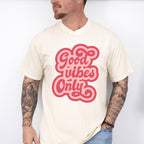 Good Vibes Only Pink Design - Good Vibes Unisex Crewneck T-Shirt Sweatshirt Hoodie