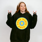 Good Vibes Only Yellow And Blue Flower Design - Good Vibes Unisex Crewneck T-Shirt Sweatshirt Hoodie