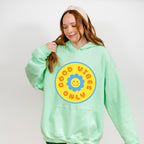 Good Vibes Only Yellow And Blue Flower Design - Good Vibes Unisex Crewneck T-Shirt Sweatshirt Hoodie