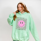 Good Vibes Only Checkered Smiley Design - Good Vibes Unisex Crewneck T-Shirt Sweatshirt Hoodie