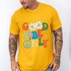 Good Vibes Only Flower Hippie Design - Good Vibes Unisex Crewneck T-Shirt Sweatshirt Hoodie
