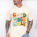 Good Vibes Only Flower Hippie Design - Good Vibes Unisex Crewneck T-Shirt Sweatshirt Hoodie