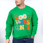 Good Vibes Only Flower Hippie Design - Good Vibes Unisex Crewneck T-Shirt Sweatshirt Hoodie