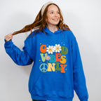 Good Vibes Only Flower Hippie Design - Good Vibes Unisex Crewneck T-Shirt Sweatshirt Hoodie