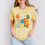Good Vibes Only Flower Hippie Design - Good Vibes Unisex Crewneck T-Shirt Sweatshirt Hoodie