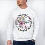 Be Kind Colorful Flower Design - Be Kind Unisex Crewneck T-Shirt Sweatshirt Hoodie