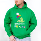 Be Kind Dinosaur Umbrella Design - Be Kind Unisex Crewneck T-Shirt Sweatshirt Hoodie