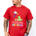 Be Kind Dinosaur Umbrella Design - Be Kind Unisex Crewneck T-Shirt Sweatshirt Hoodie