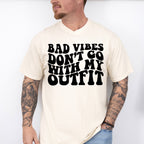 Bad Vibes Don't Go With My Outfit - Be Kind Unisex Crewneck T-Shirt Sweatshirt Hoodie