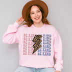 Be Kind Leopard Print Design - Be Kind Unisex Crewneck T-Shirt Sweatshirt Hoodie